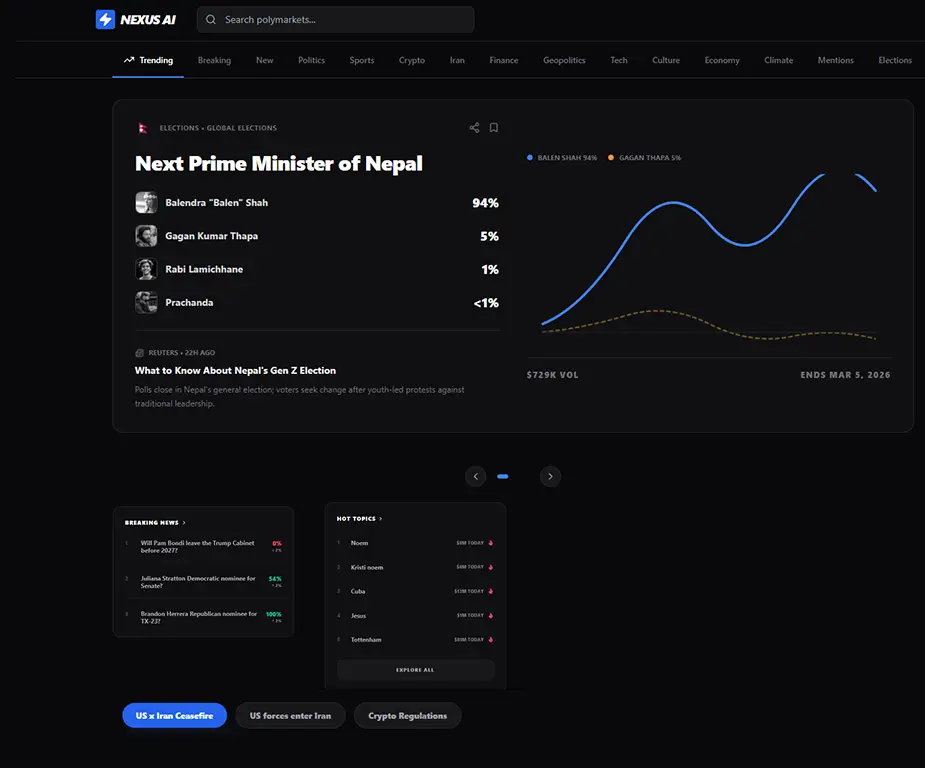 Nexus AI - Prediction Marketplace 
