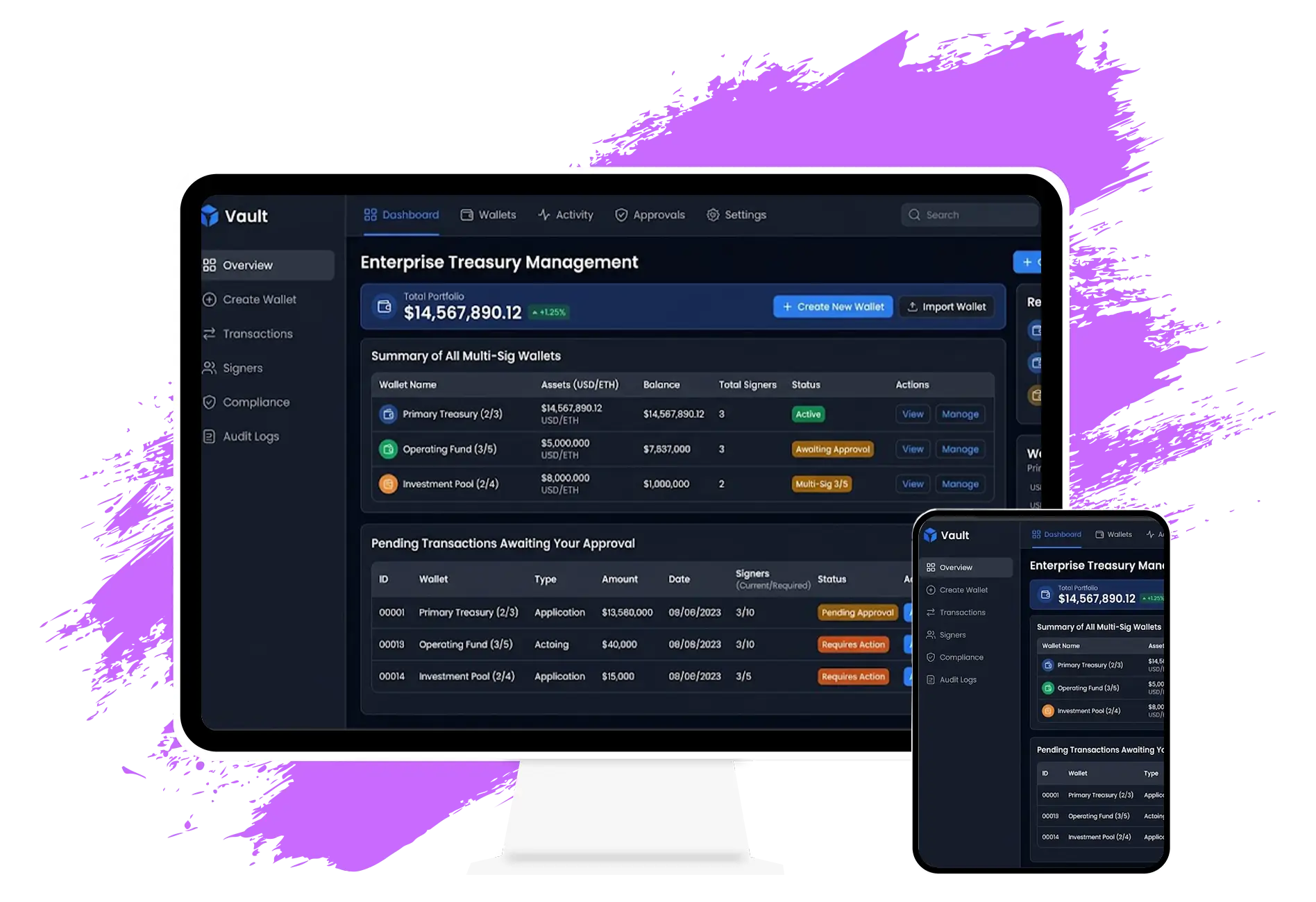 Enterprise Multi-Signature Crypto Wallet
