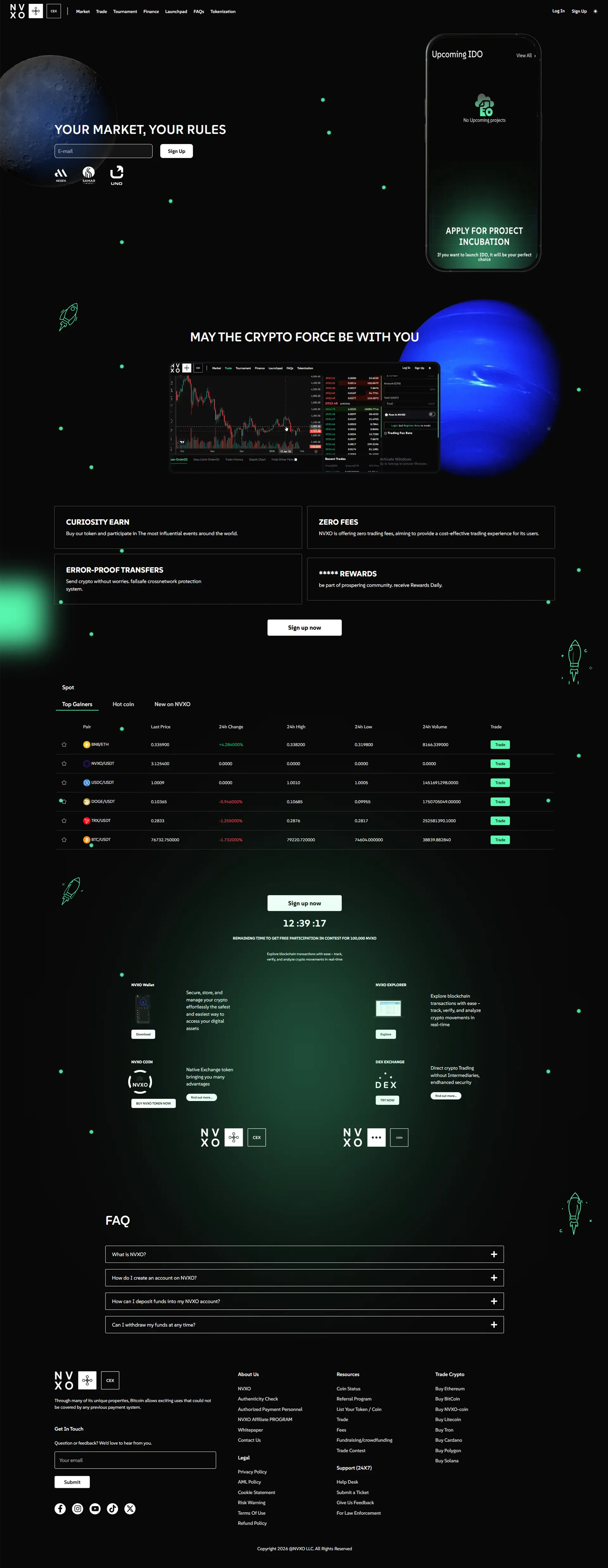 NVXO Exchange